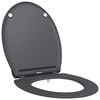 vidaXL Toilet s&aelig;de Antracit 45,5 x 37,5 x 3,8 cm Duroplast
