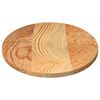 vidaXL bordplade 100x50x2 cm massivt egetræ oval lysebrun