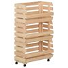 vidaXL gr&oslash;ntsagsvogn 37x30x80 cm massiv fyrretr&aelig;