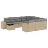 vidaXL sofas&aelig;t til haven 11 dele med hynder polyrattan beige