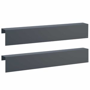 vidaXL D&aelig;kprofil til havekant 2 stk. 100 x 10 x 15 cm St&aring;l Antracit