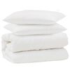 vidaXL Dynebetr&aelig;k S&aelig;t med pude 3 stk. Hvid Microfiber