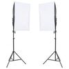 vidaXL fotostudiesæt med lampesæt og baggrund