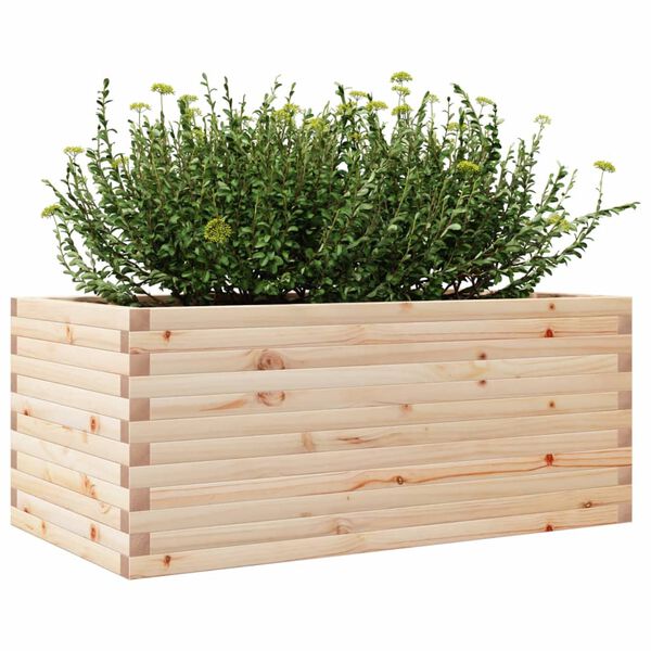 vidaXL plantekasse 110x60x46 cm massivt fyrretr&aelig;