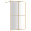 vidaXL brusev&aelig;g 118x195 cm klart sikkerhedsglas guldfarvet