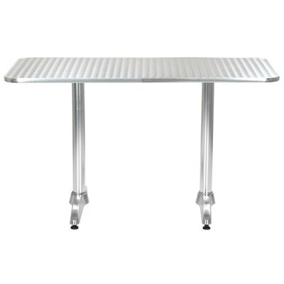 vidaXL udendørs spisebordssæt 5 dele aluminium sølvfarvet