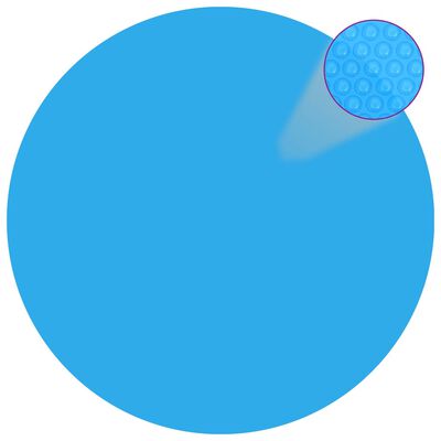 vidaXL flydende soldrevet PE-poolovertræk rund 455 cm blå