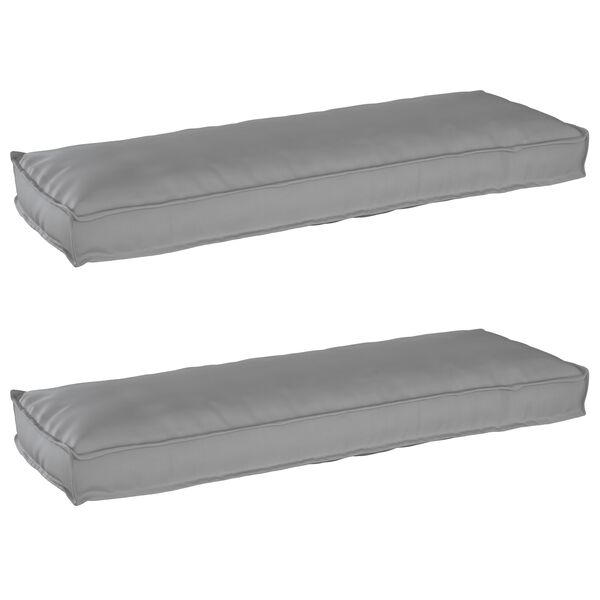 vidaXL Palle Pudesæt 2 pcs Grå 120 x 40 x 8 cm Oxford stof