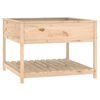 vidaXL plantekasse med hylde 111,5x111,5x81 cm massivt fyrretr&aelig;