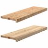 vidaXL trappem&aring;tter 2 stk ubehandlet 80x25x2 cm massivt egetr&aelig;
