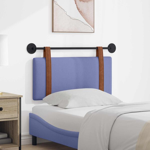 vidaXL H&aelig;ngende Hovedgavl Ensfarvet Jeans bl&aring; 90 x 55 x 5 cm Antik PU