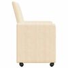 vidaXL Spisebordsstole med hjul med hjul 2 pcs Creme 57 x 66 x 94 cm
