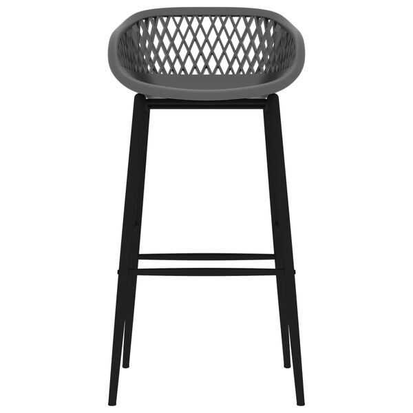 vidaXL barstole 2 stk. grå