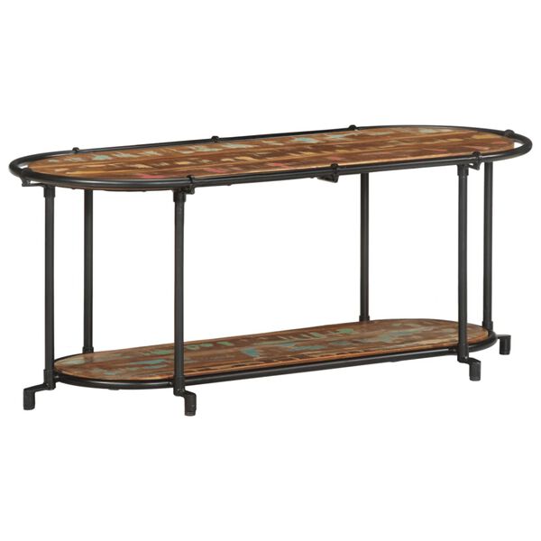 vidaXL tv-bord 100x42x40 cm massivt genbrugstræ