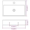 vidaXL håndvask med hul til vandhane keramik 76x42,5x14,5 cm hvid