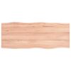 vidaXL bordplade 100x40x2 cm naturlig kant behandlet egetræ lysebrun