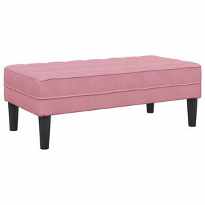 vidaXL b&aelig;nk med pude Lyser&oslash;d 113 x 57 x 39 cm Fl&oslash;jl