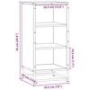 vidaXL skab 35,5x35x76 cm konstrueret tr&aelig; og metal sonoma-eg