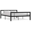 vidaXL sengestel 140x200 cm metal sort og hvid