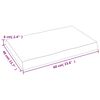 vidaXL bordplade 60x40x(2-6) cm naturlig kant behandlet tr&aelig; lysebrun