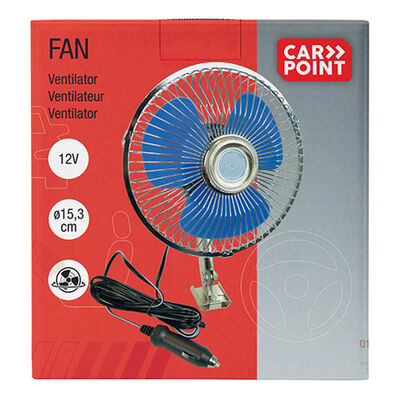 Carpoint ventilator med varme 12 V 15,3 cm sølvfarvet