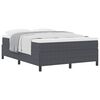 vidaXL Box spring seng M&oslash;rkegr&aring; 140 x 200 cm Velourstof