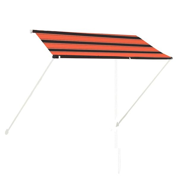 vidaXL foldemarkise 250x150 cm orange og brun
