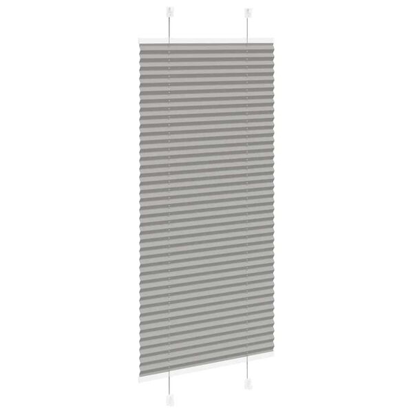 vidaXL Plisségardin Antracit 60x100 cm Stofbredde 59,4 cm Polyester
