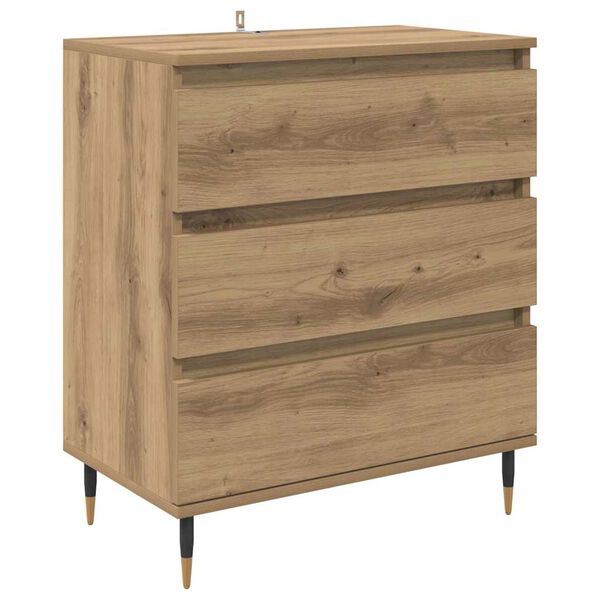 vidaXL Sideboard Artisan Egetr&aelig; 60 x 35 x 70 cm Konstrueret tr&aelig;