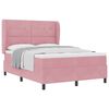vidaXL Box spring seng med hovedg&aelig;rde Lyser&oslash;d 190 x 140 cm Fl&oslash;jl