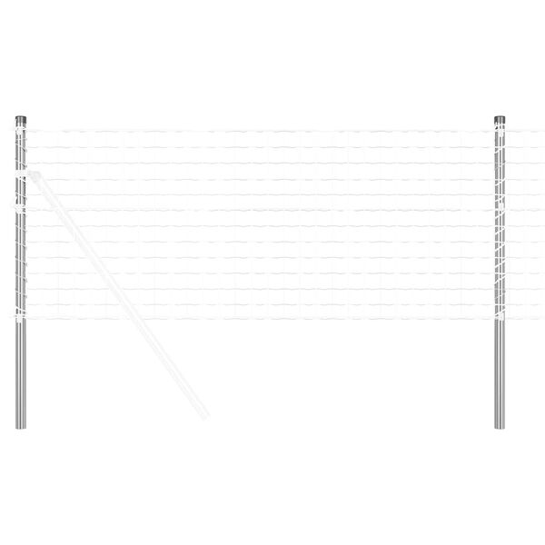 vidaXL Hegnspæl 12 pcs Sølv 110 cm Pulverlakeret Stål