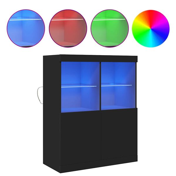 vidaXL sk&aelig;nk 81x37x100 cm konstrueret tr&aelig; sort