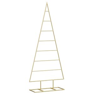 vidaXL Metal juletr&aelig; Guld 125 cm Pulverlakeret St&aring;l
