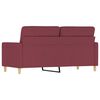 vidaXL 2-personers sofa 140 cm stof vinrød