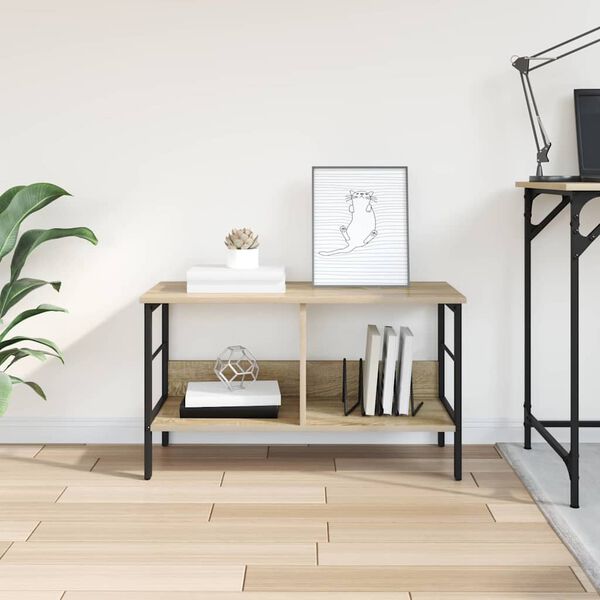 vidaXL Bogreol Sonoma eg 82 x 32 x 47 cm Konstrueret tr&aelig;