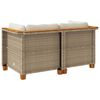 vidaXL hjørnemoduler til havesofa 2 stk. med hynder polyrattan beige