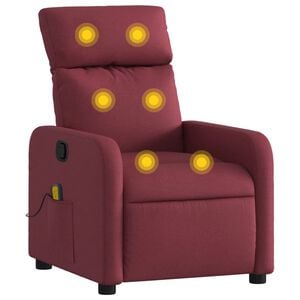 vidaXL massagestol stof vinr&oslash;d