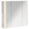 vidaXL Badev&aelig;relsesspejlskab Beton Gr&aring; 63,5 x 15,5 x 60,5 cm