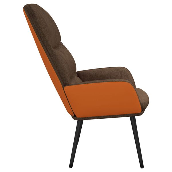 vidaXL l&aelig;nestol stof brun