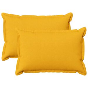 vidaXL Pude med pude HOUTEN 2 stk. Lys Gul Faux Linned