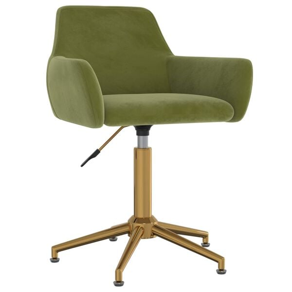 vidaXL drejelig spisebordsstol fl&oslash;jl lysegr&oslash;n