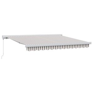 vidaXL Udtr&aelig;kkelig markise Lys Gr&aring; og Hvid 300 x 250 cm