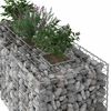 vidaXL Gabion h&oslash;jbed S&oslash;lv 140 x 60 x 55 cm Galvaniseret st&aring;l
