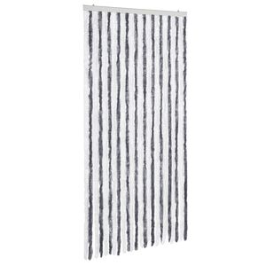 vidaXL insektgardin gr&aring; og hvid 100x220 cm chenille