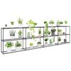 vidaXL 3-etagers planteholder Sort 400 x 32 x 104 cm St&aring;l