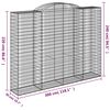 vidaXL buede gabionkurve 5 stk. 300x50x220/240 cm galvaniseret jern