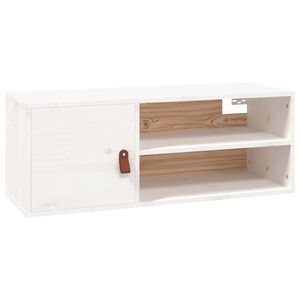 vidaXL v&aelig;gskab 80x30x30 cm massivt fyrretr&aelig; hvid