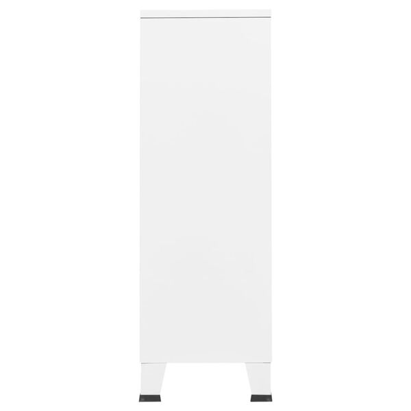 vidaXL industrielt klædeskab 67x35x107 cm stål hvid