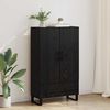 vidaXL Highboard med skuffe Sort eg 69,5 x 30 x 115 cm Konstrueret tr&aelig;