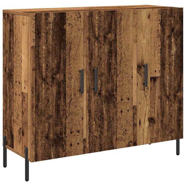 vidaXL Sideboard Gammelt tr&aelig; 90 x 34 x 80 cm Konstrueret tr&aelig;